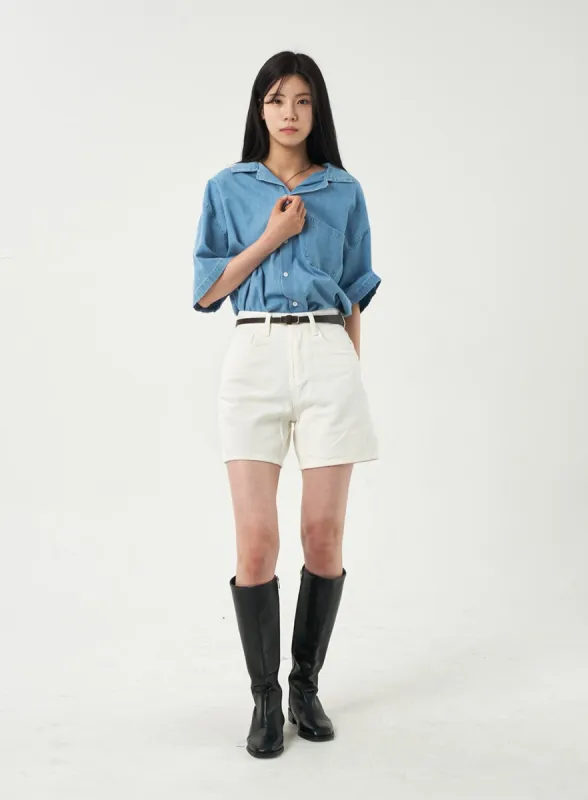 Basic Cotton Shorts OA327 sold by Lewkin