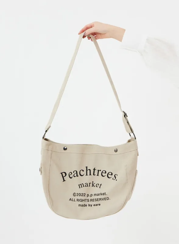 Canvas Half-Moon Crossbody Bag BS23 sold by Lewkin