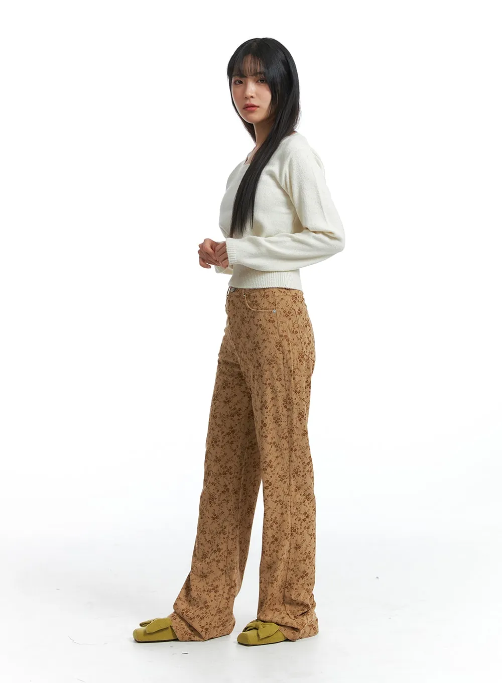 Big Bow Square Toe Flats OJ405 sold by Lewkin product image thumbnail 3