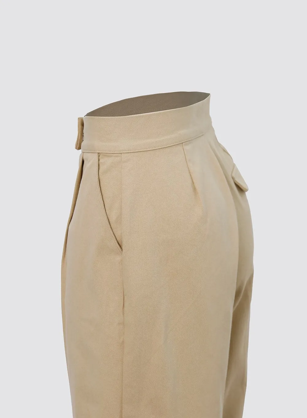 Pintuck Wide Fit Cotton Pants IO319 sold by Lewkin product image thumbnail 3