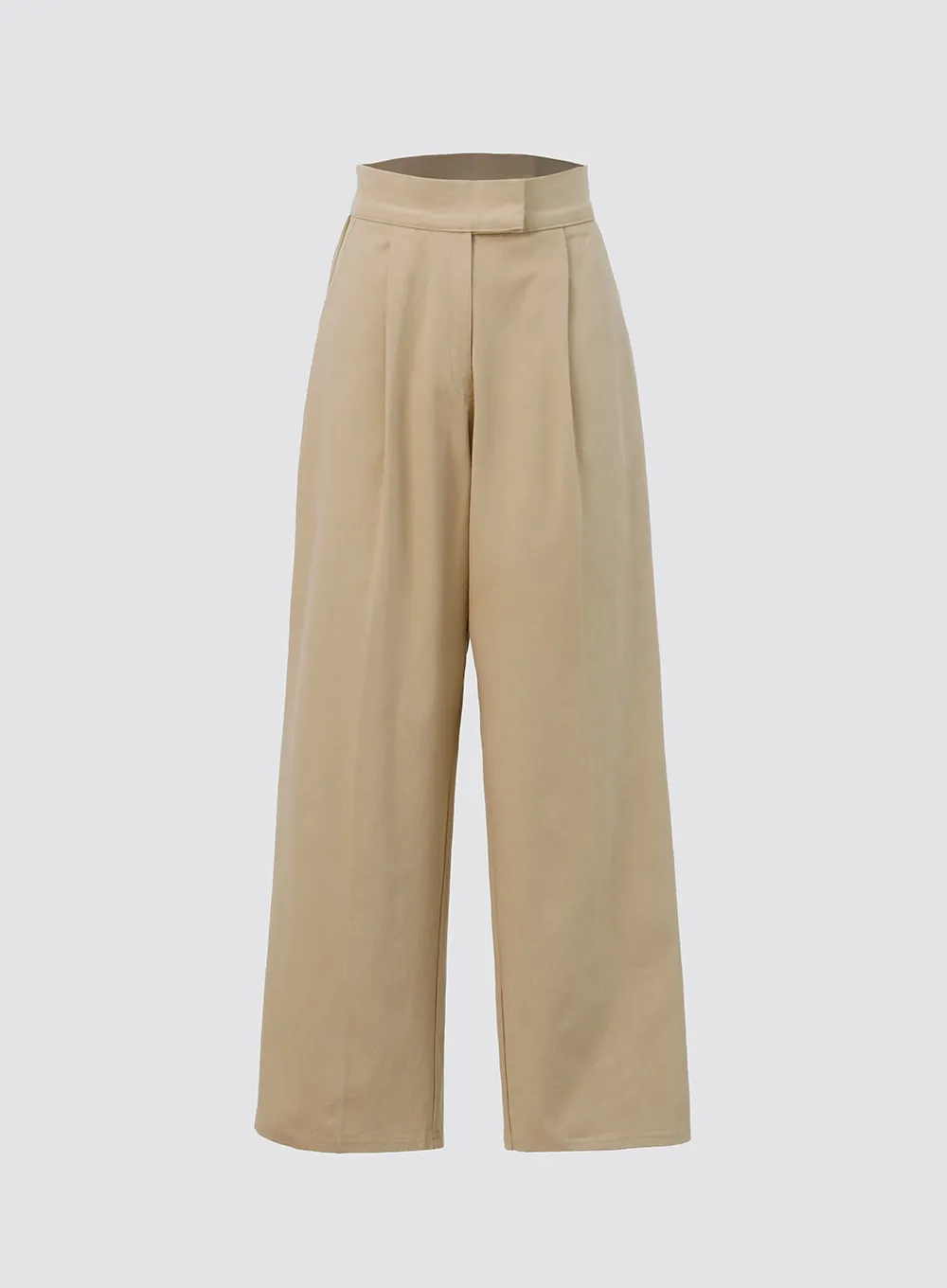 Pintuck Wide Fit Cotton Pants IO319 sold by Lewkin