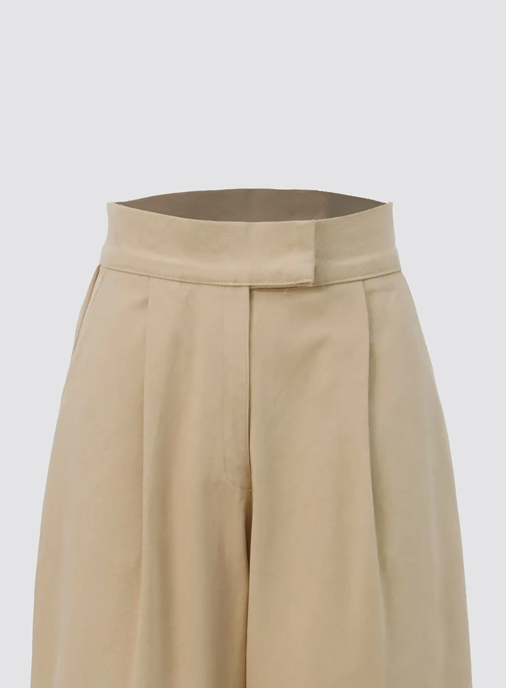 Pintuck Wide Fit Cotton Pants IO319 sold by Lewkin product image thumbnail 2