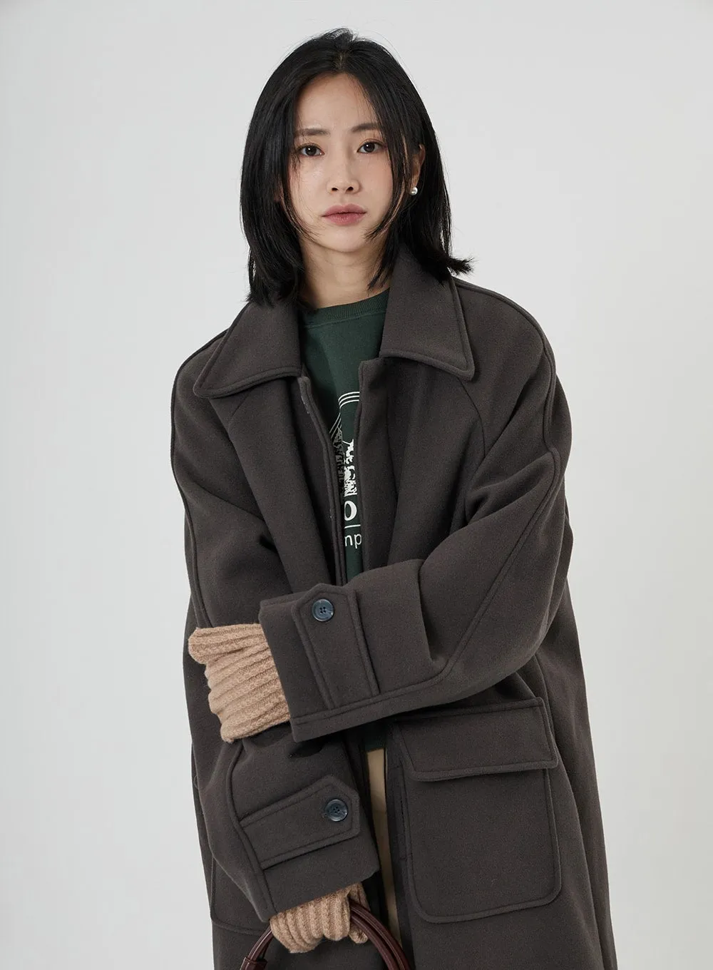 Button Long Coat ON23 sold by Lewkin product image thumbnail 4