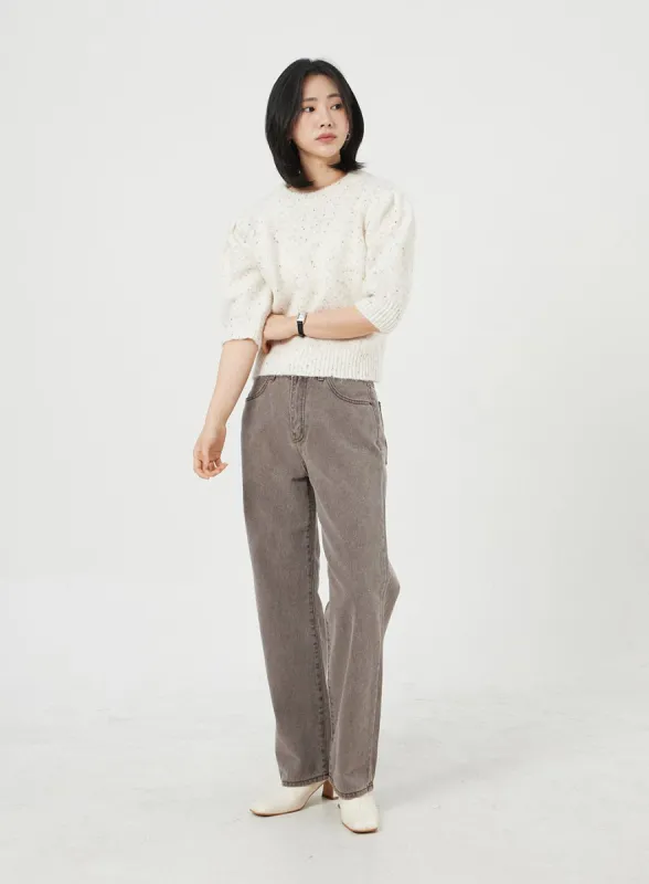 Straight Leg Color Pants OM327 sold by Lewkin