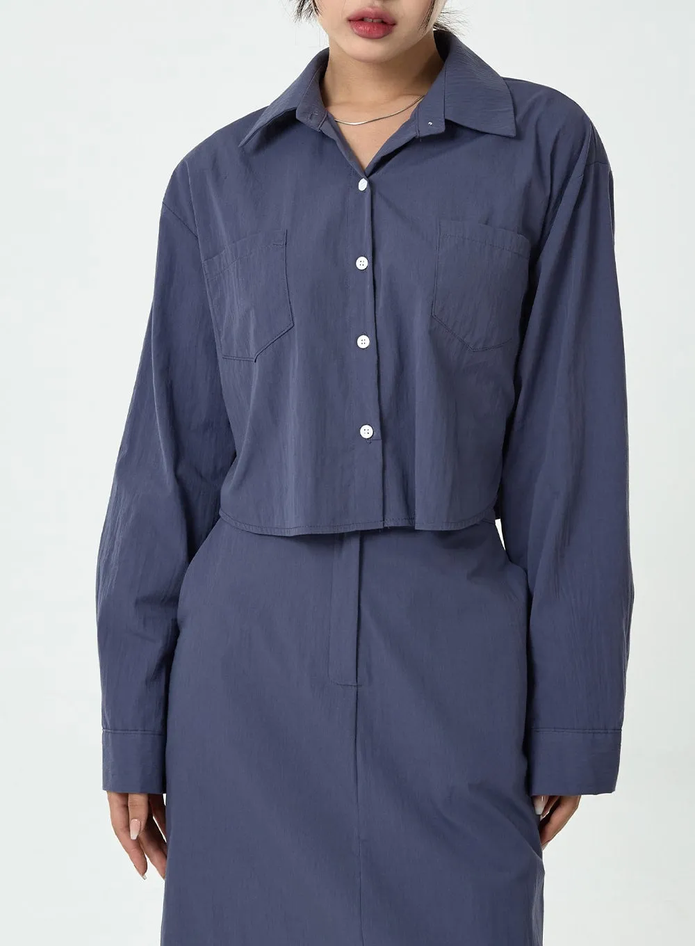 Loose Fit Nylon Shirt CG08 sold by Lewkin product image thumbnail 2