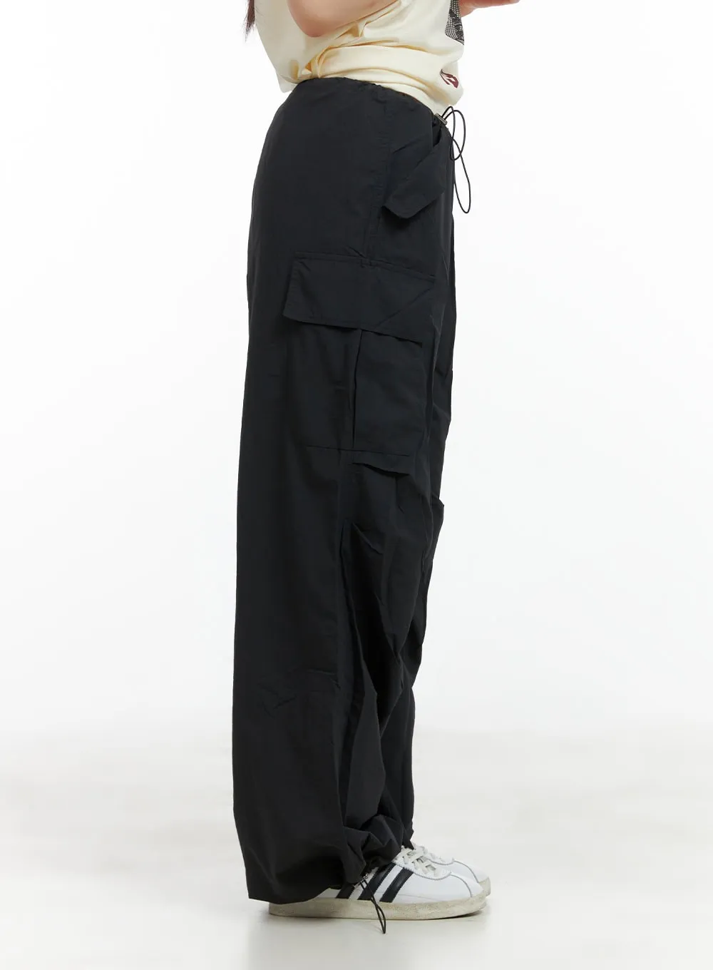 Solid Cargo Chic Nylon Pants CL422 sold by Lewkin product image thumbnail 5