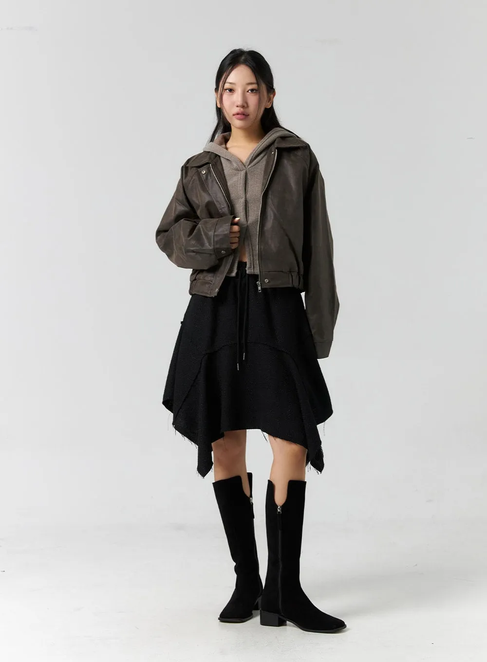 Vintage Wash Faux Leather Jacket CS305 sold by Lewkin product image thumbnail 3