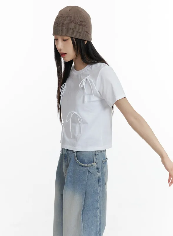 Tied Ribbon Long Sleeve Top CM405 sold by Lewkin