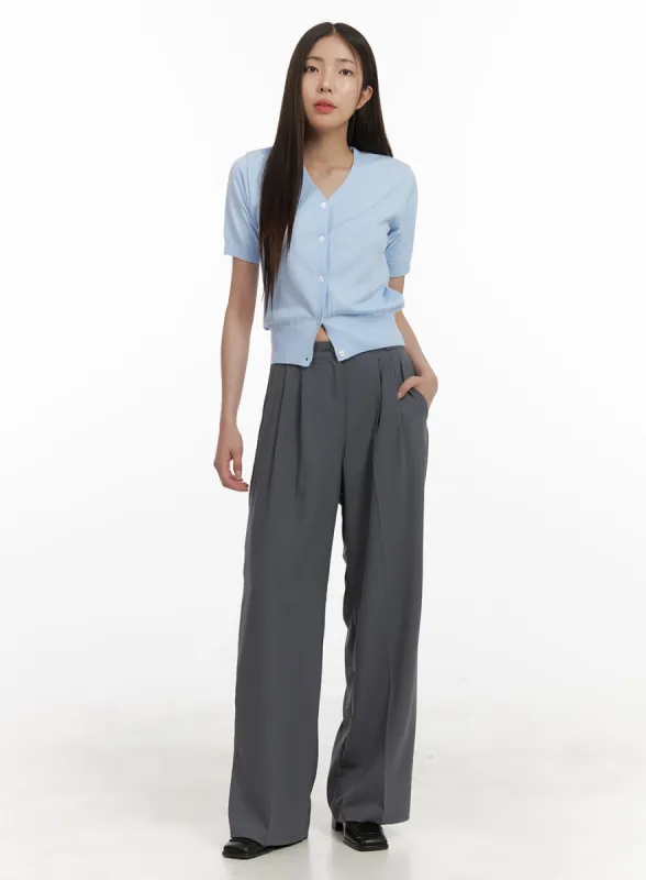 Pintuck Wide Fit Trousers OA429 sold by Lewkin