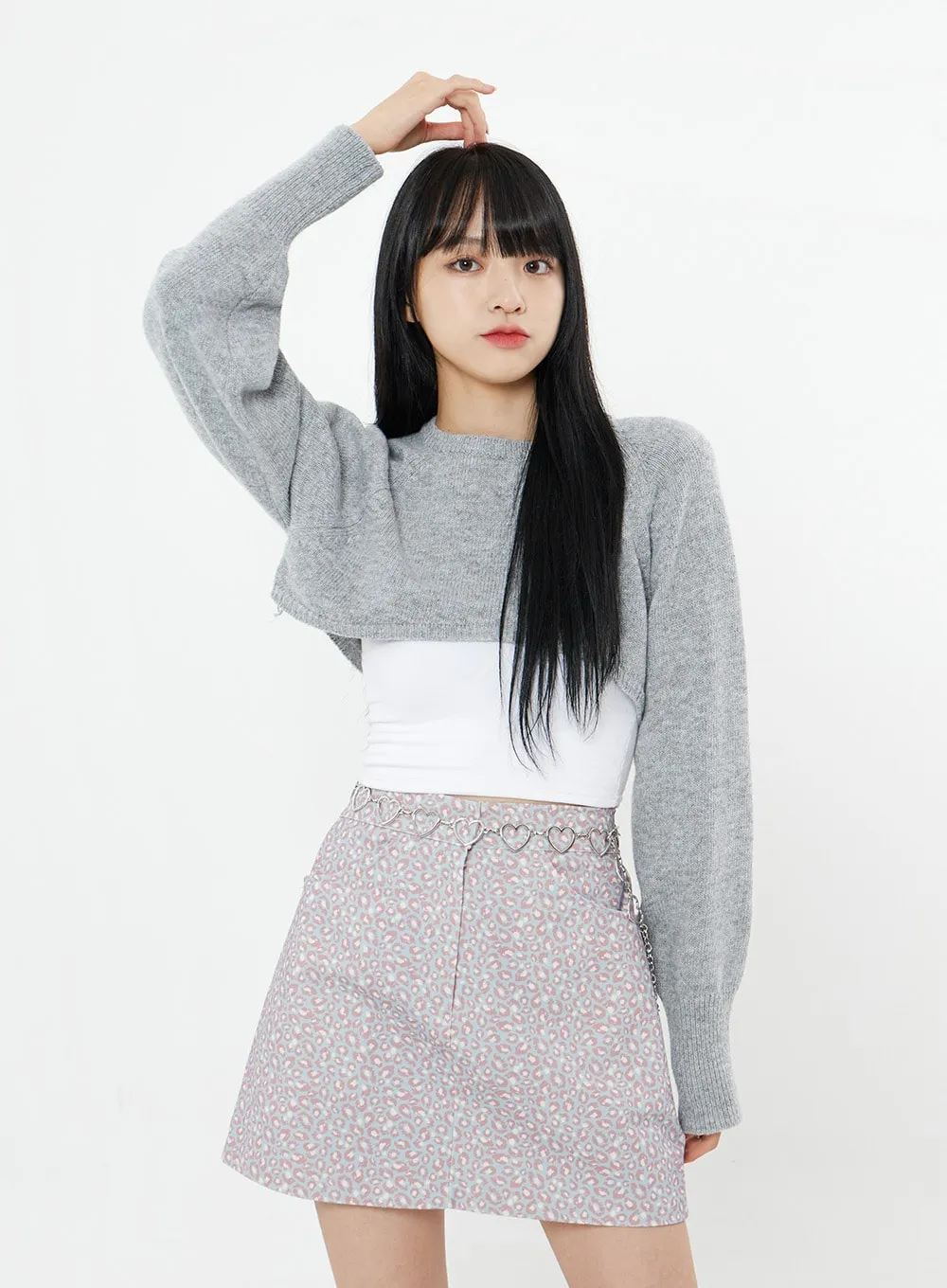 Bolero Knit Crop Top BS26 sold by Lewkin