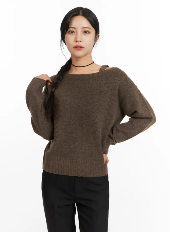 One-Shoulder Knit Sweater OF419 sold by Lewkin