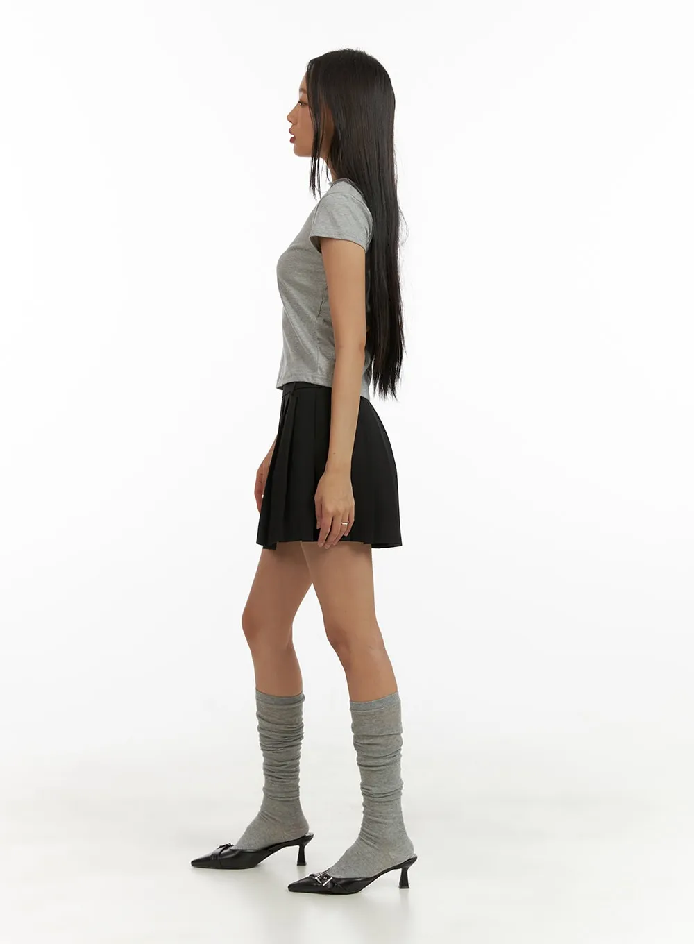 Boat Neck Crop Tee CU414 sold by Lewkin product image thumbnail 3