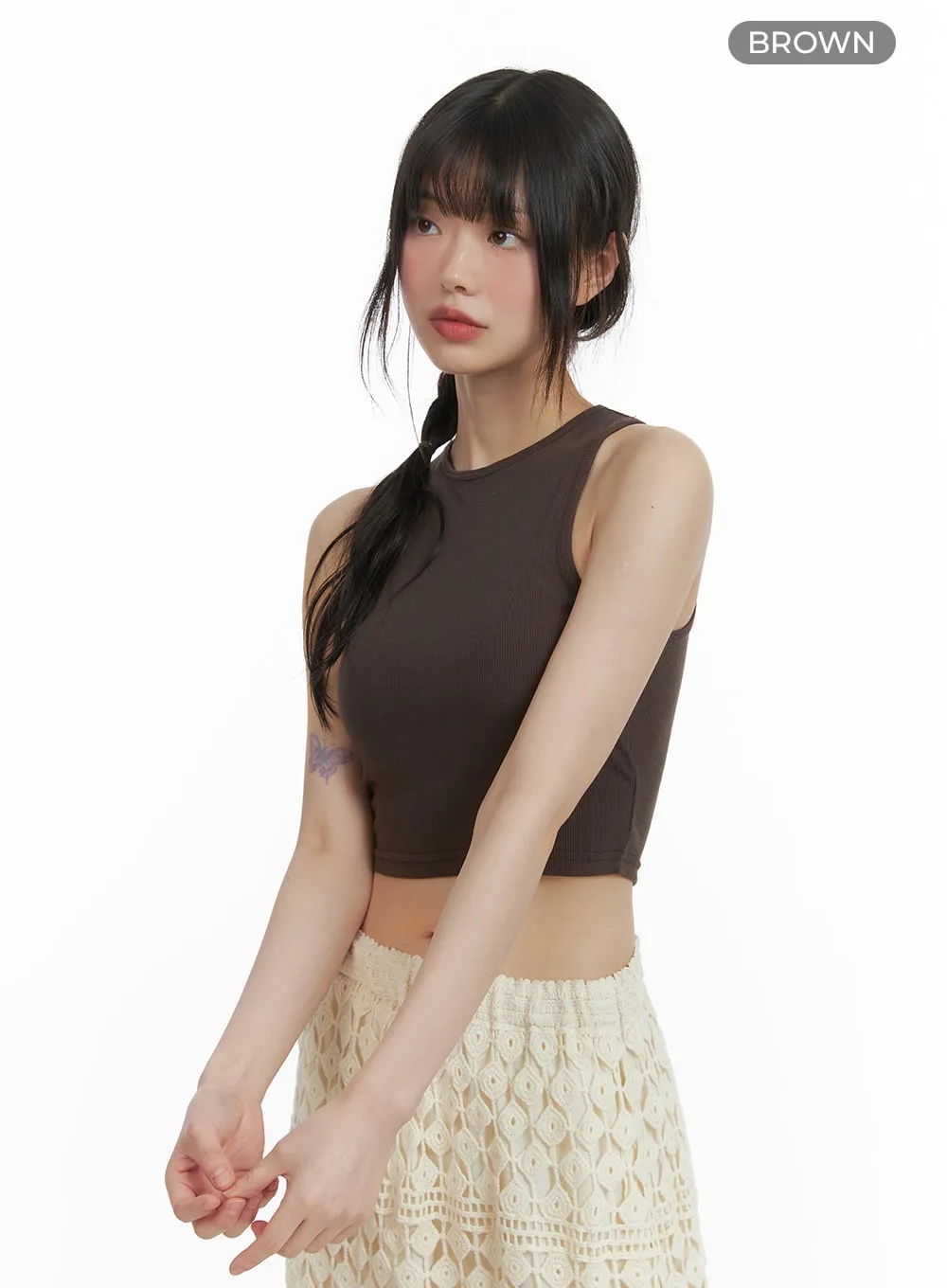 Basic Tank Crop Top CA412 sold by Lewkin product image thumbnail 5