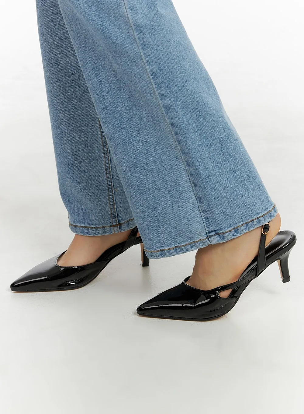 Buckled Slingback Heels CM420 sold by Lewkin product image thumbnail 2