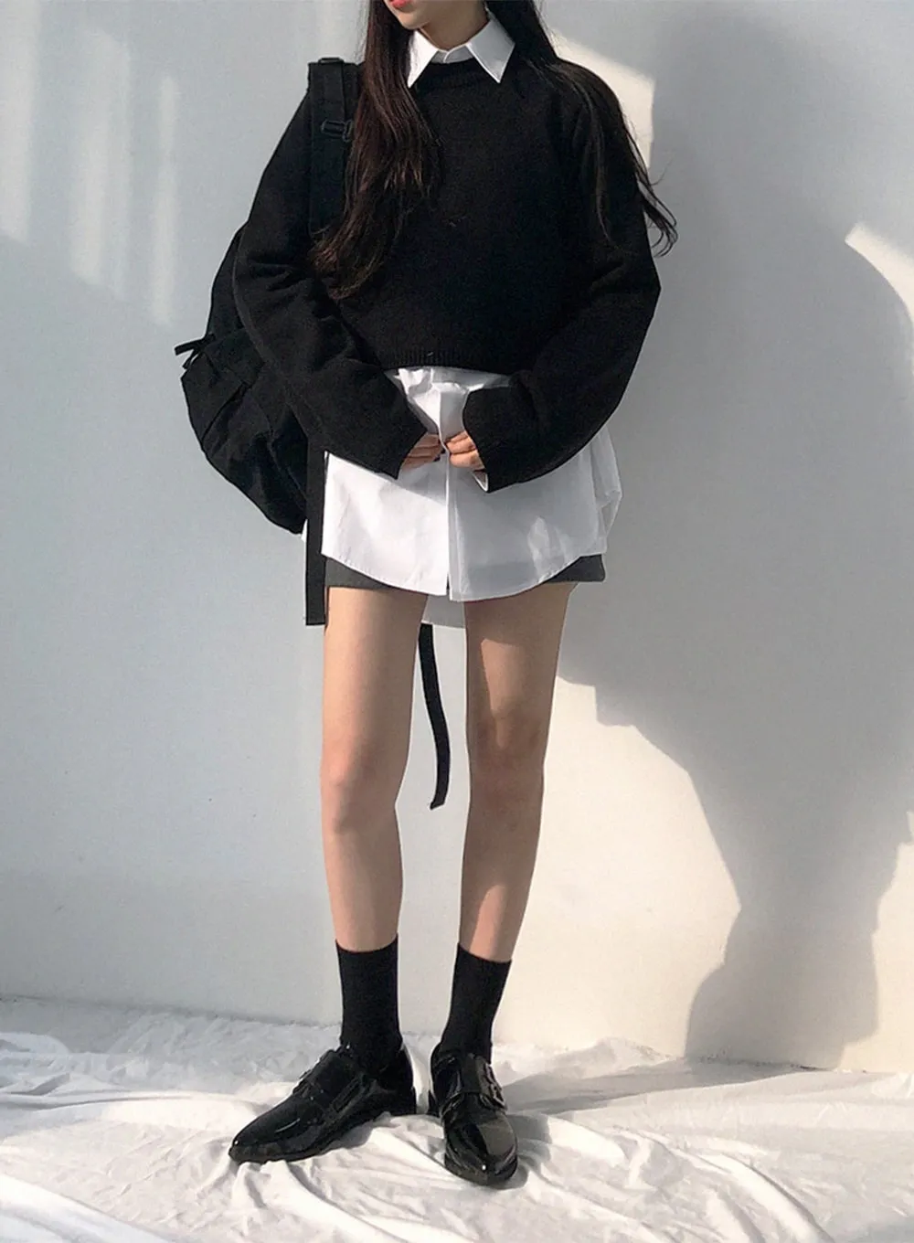 Boxy Fit Long Sleeve Shirt sold by Lewkin product image thumbnail 3