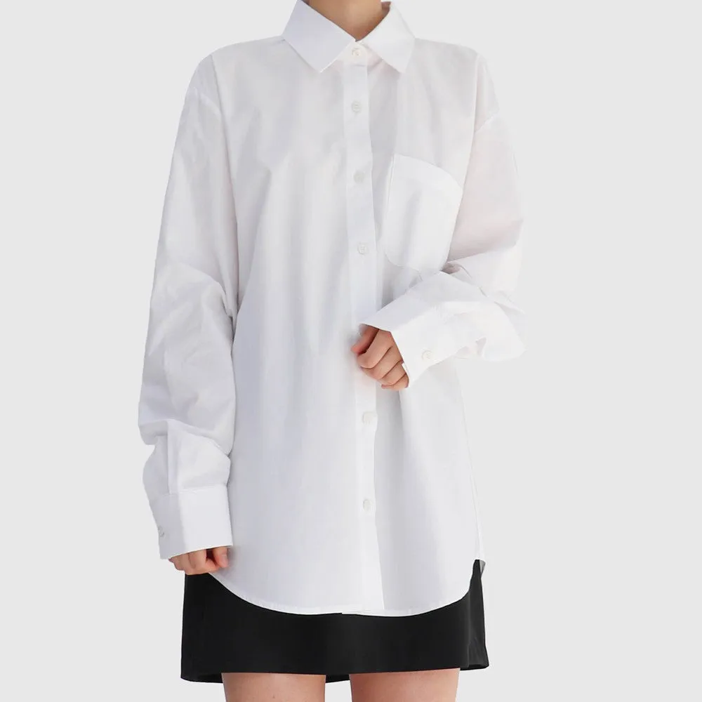 Boxy Fit Long Sleeve Shirt sold by Lewkin