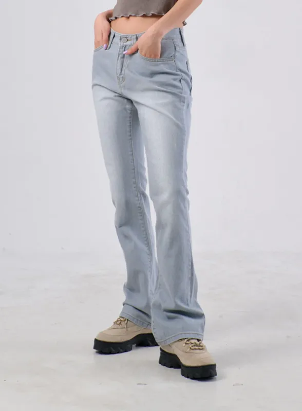 Low Rise Bootcut Pants IA305 sold by Lewkin