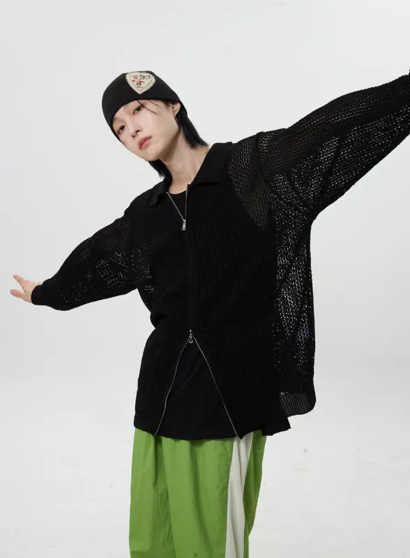 Mesh Zip-Up Unisex CY322 sold by Lewkin
