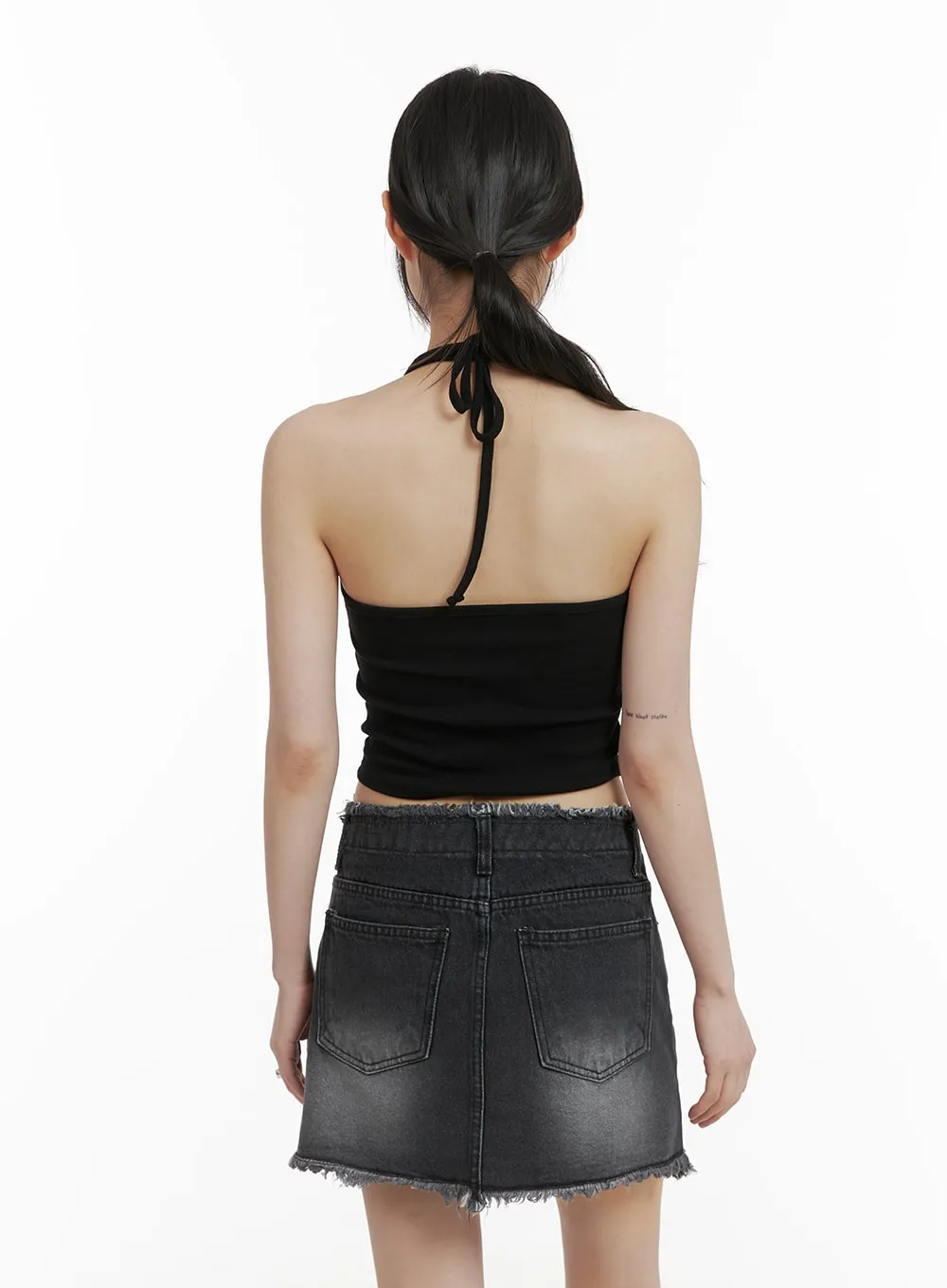 Halter Strap Crop Cami Top CA419 sold by Lewkin product image thumbnail 5