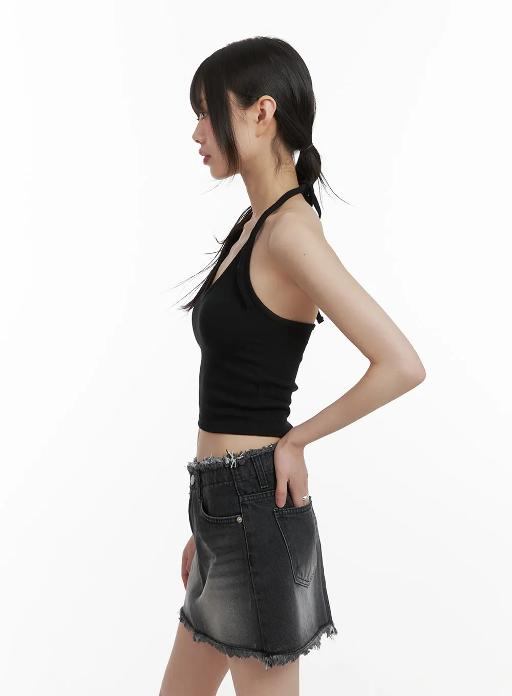 Halter Strap Crop Cami Top CA419 sold by Lewkin product image thumbnail 3