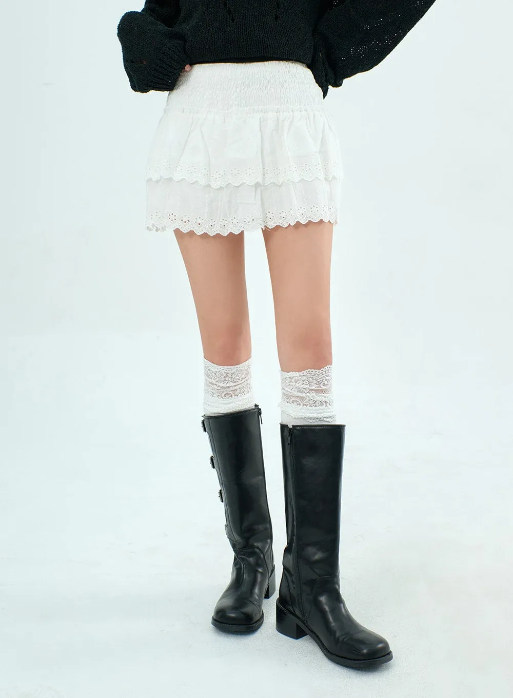 Layered Mini Skirt BA328 sold by Lewkin