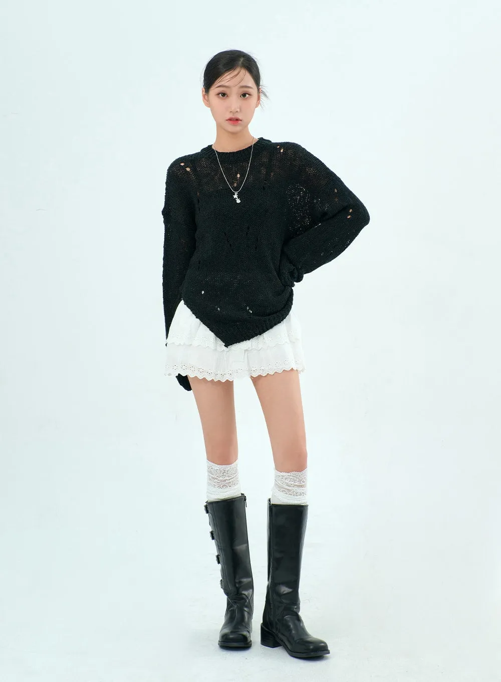 Layered Mini Skirt BA328 sold by Lewkin product image thumbnail 4