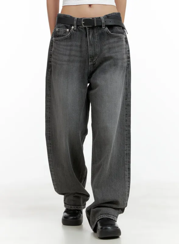Washed Baggy Jeans (UNISEX) CL417 made by Lewkin