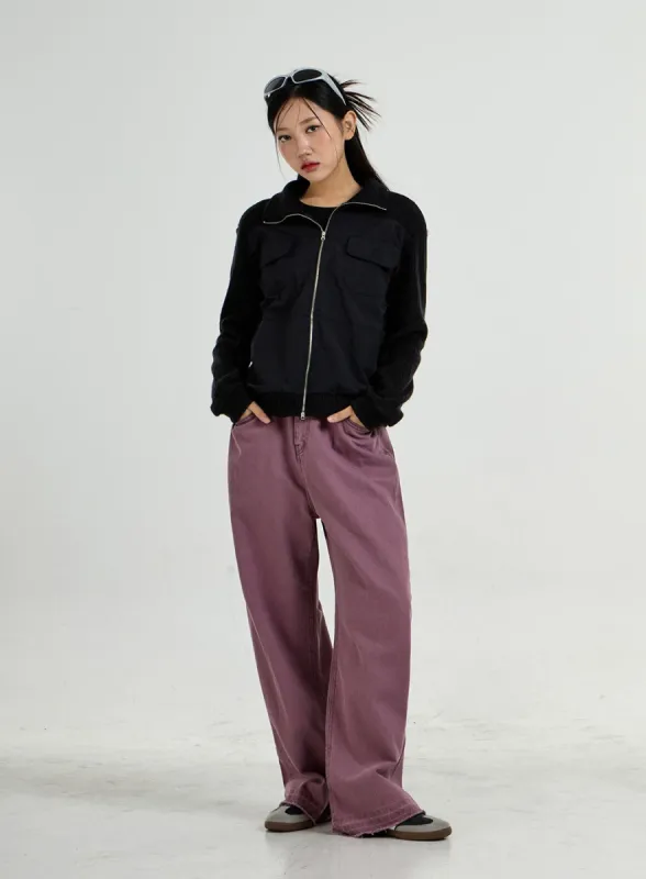Straight Leg Wide Pants CO31 sold by Lewkin