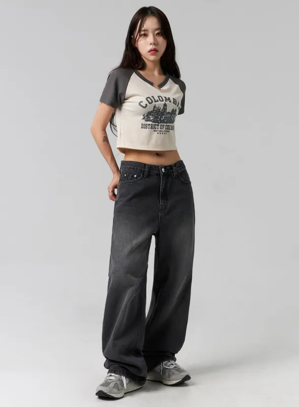 Comfy Wide Leg Jeans CG317 sold by Lewkin