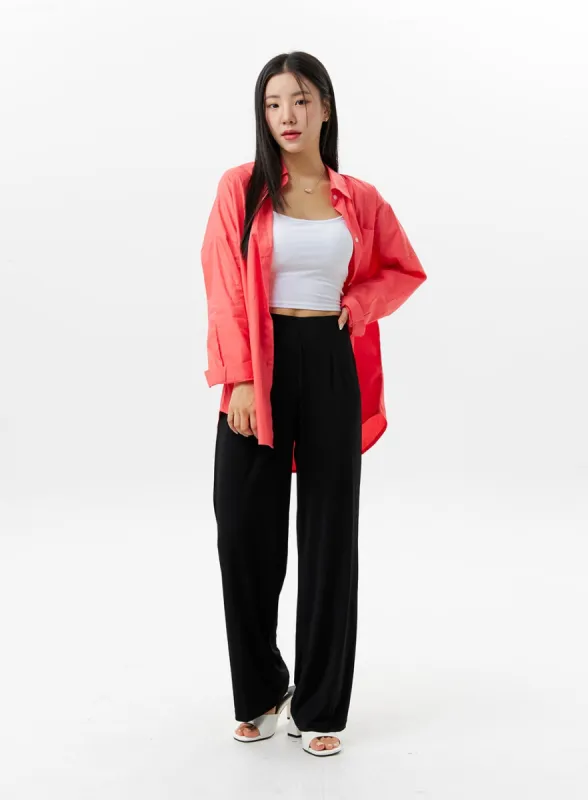 Wide Leg Tailored Pants OG314 sold by Lewkin
