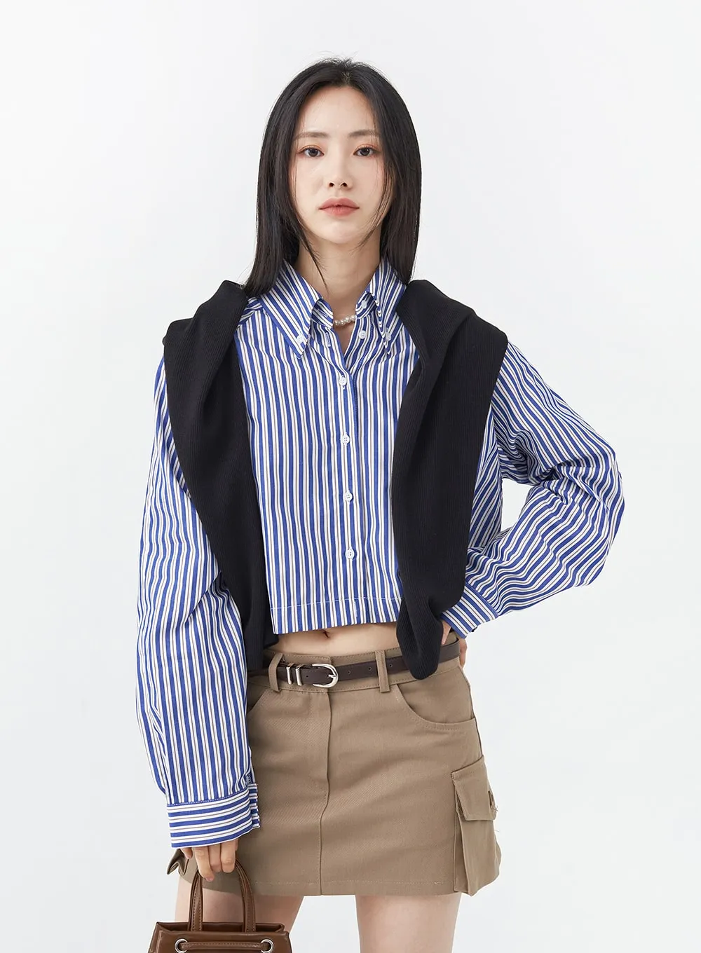 Low-Rise Pocket Cargo Mini Skirt OG18 sold by Lewkin product image thumbnail 3