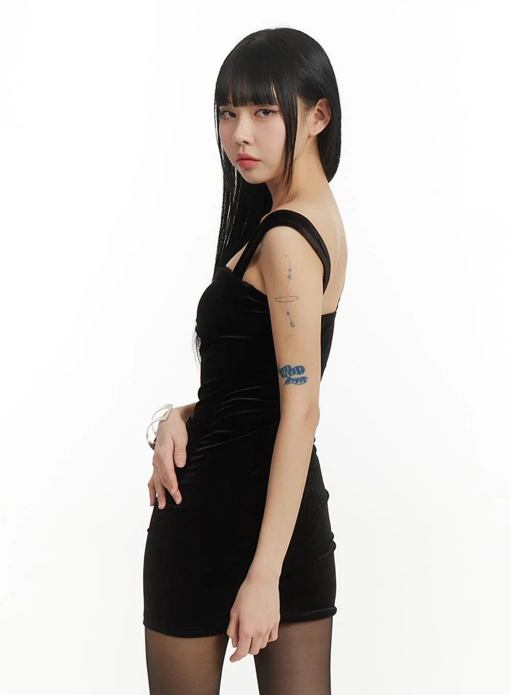 Velvet Sweetheart Lace Mini Dress IM406 sold by Lewkin product image thumbnail 5