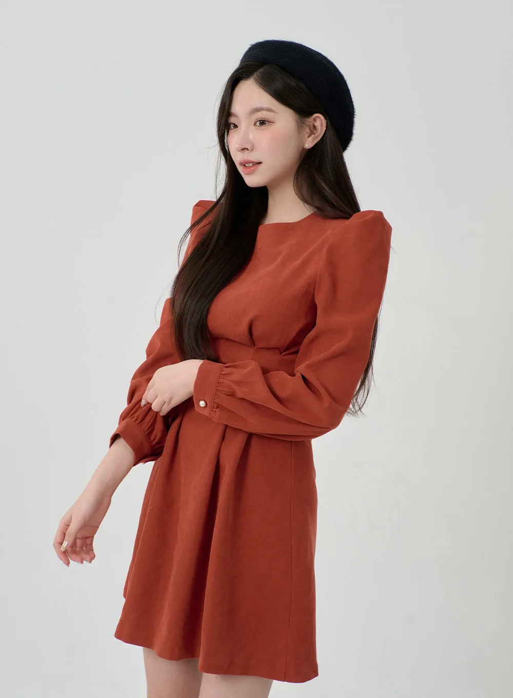 Puff Sleeve Mini Dress BD08 sold by Lewkin product image thumbnail 4
