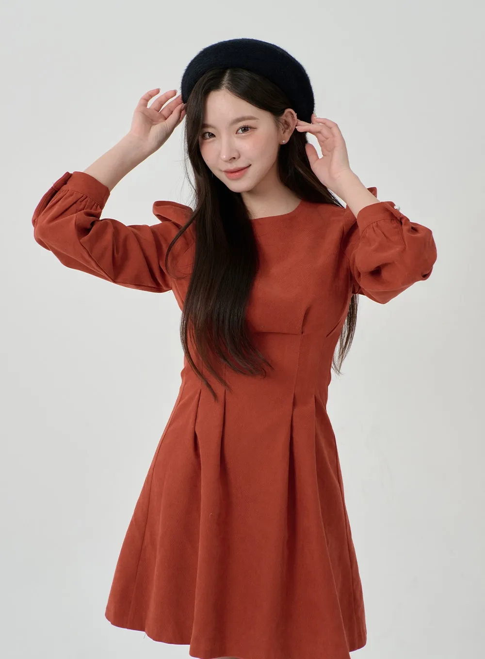 Puff Sleeve Mini Dress BD08 sold by Lewkin product image thumbnail 2