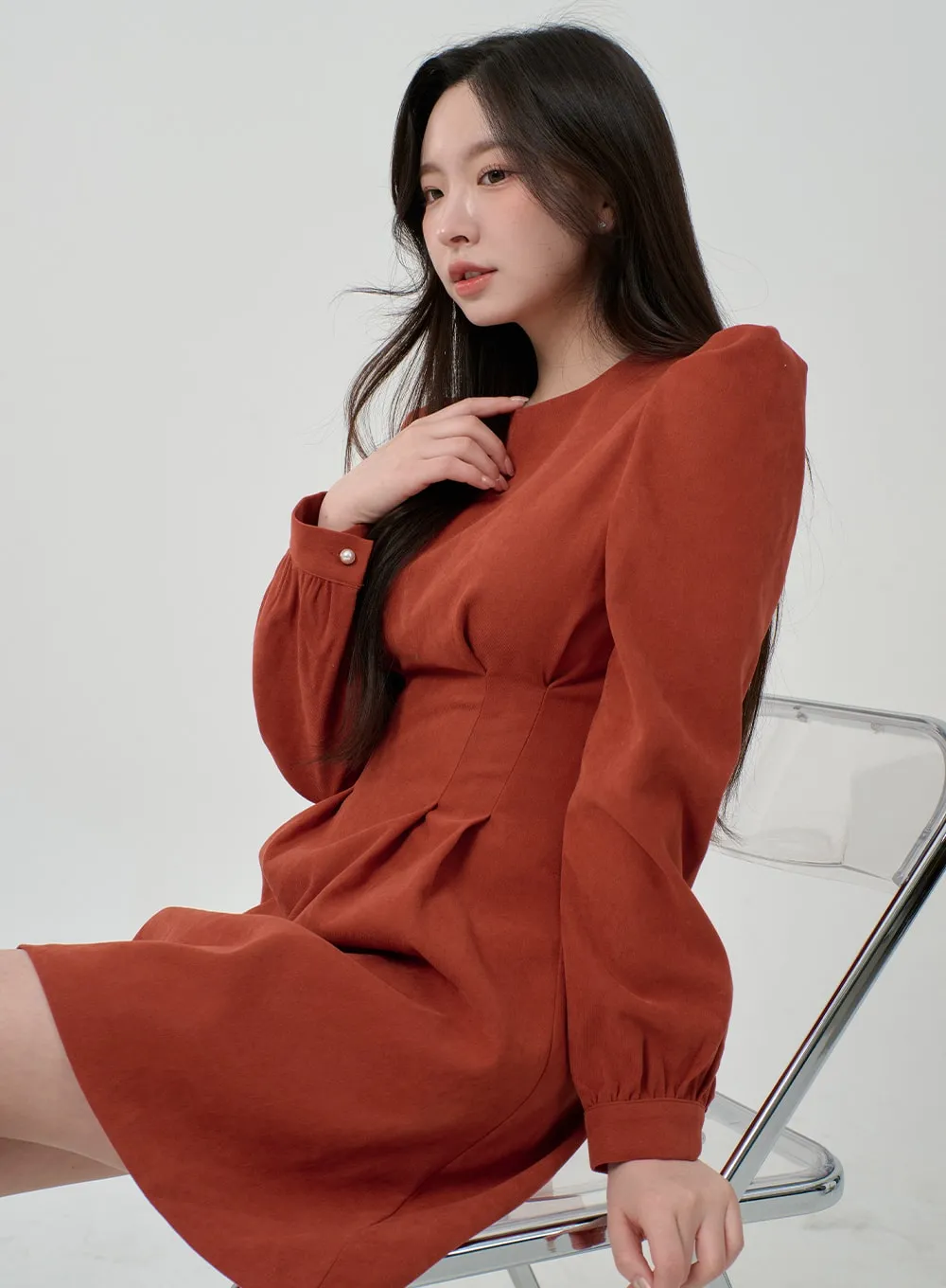 Puff Sleeve Mini Dress BD08 sold by Lewkin