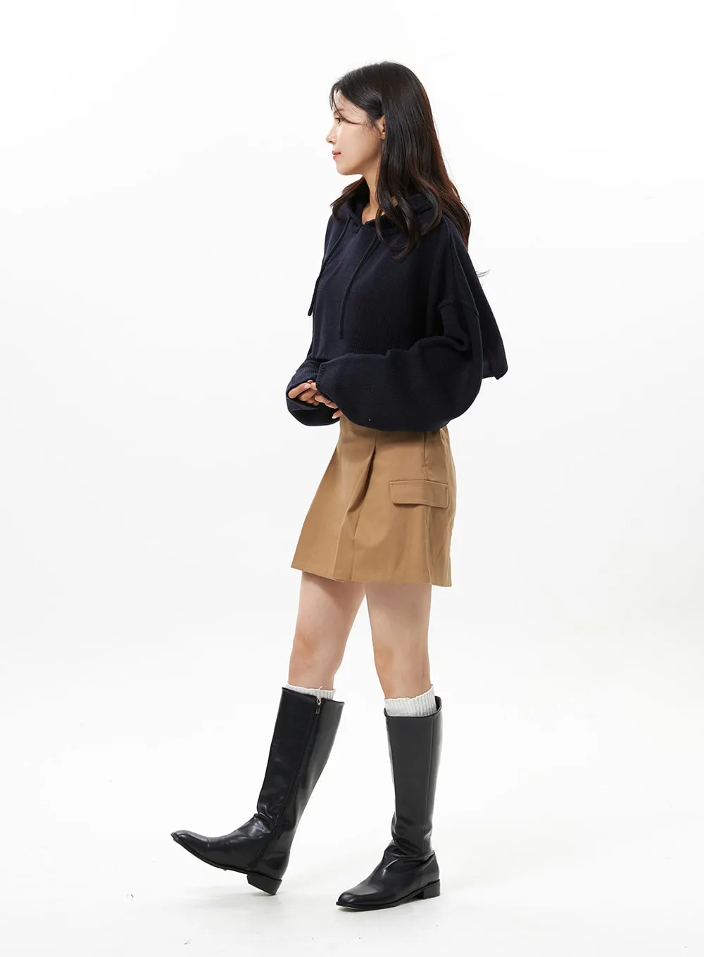 Pleated Cargo Mini Skirt OS315 sold by Lewkin product image thumbnail 4