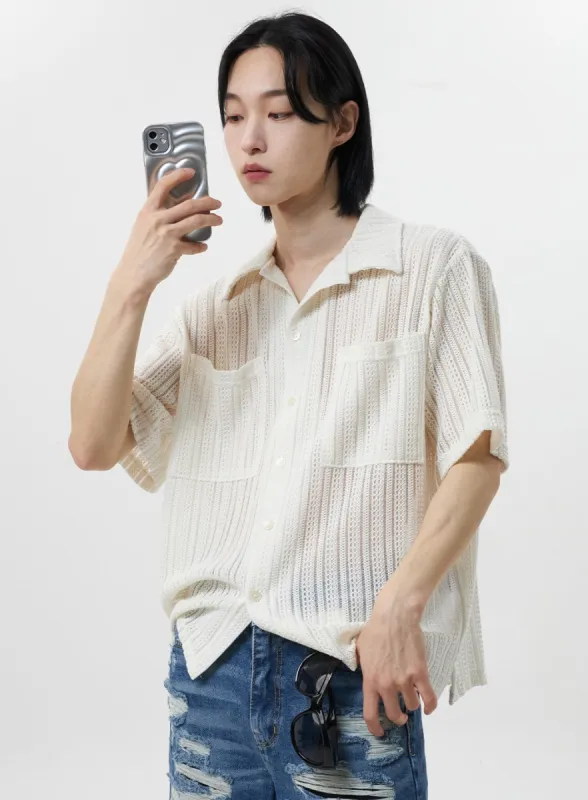 Mesh Button Top Unisex CY322 sold by Lewkin