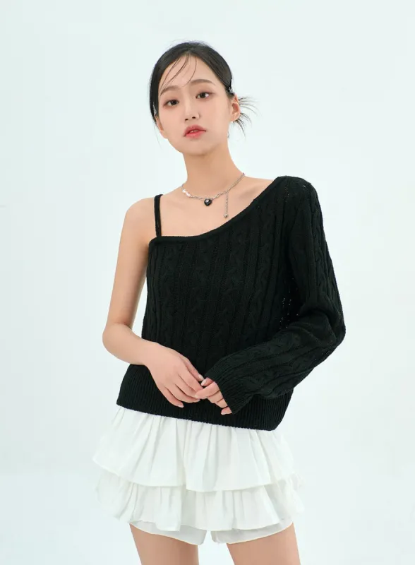 Unbalanced Sweater BA328 sold by Lewkin