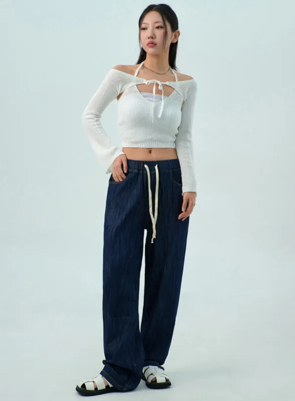 Drawstring Jeans CY330 sold by Lewkin