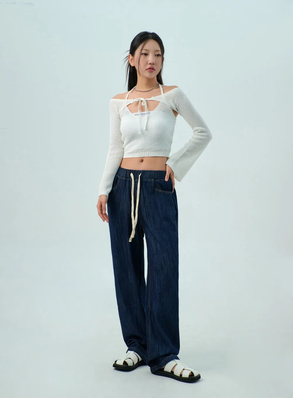 Drawstring Jeans CY330 sold by Lewkin product image thumbnail 4