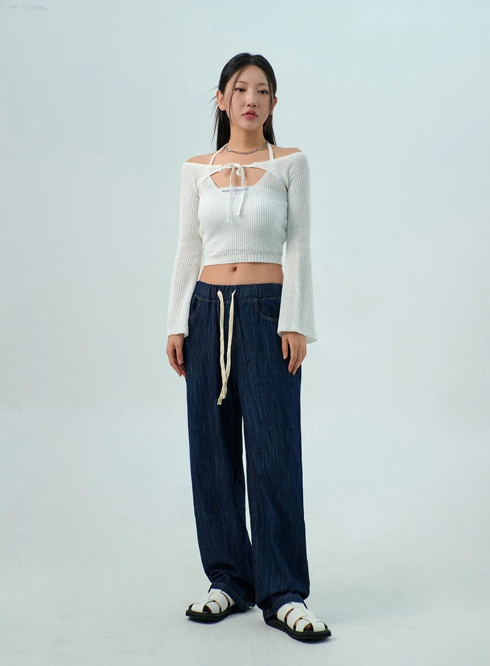 Drawstring Jeans CY330 sold by Lewkin product image thumbnail 3