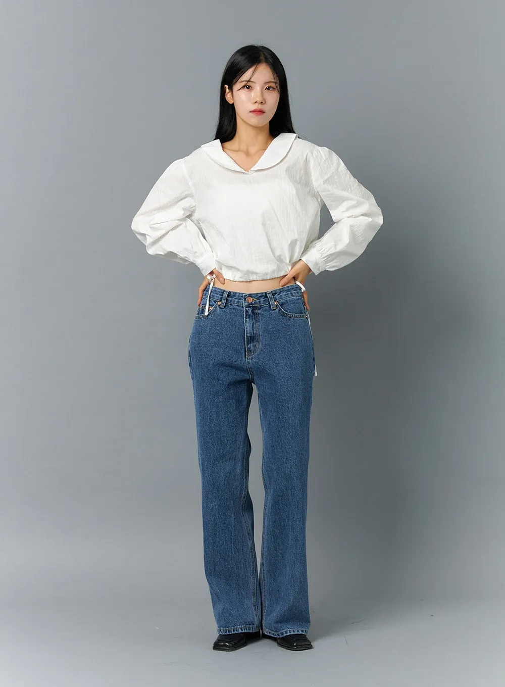 Straight Leg Jeans ON324 sold by Lewkin product image thumbnail 4
