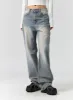 Vintage Washed Wide Jeans CS308 sold by Lewkin