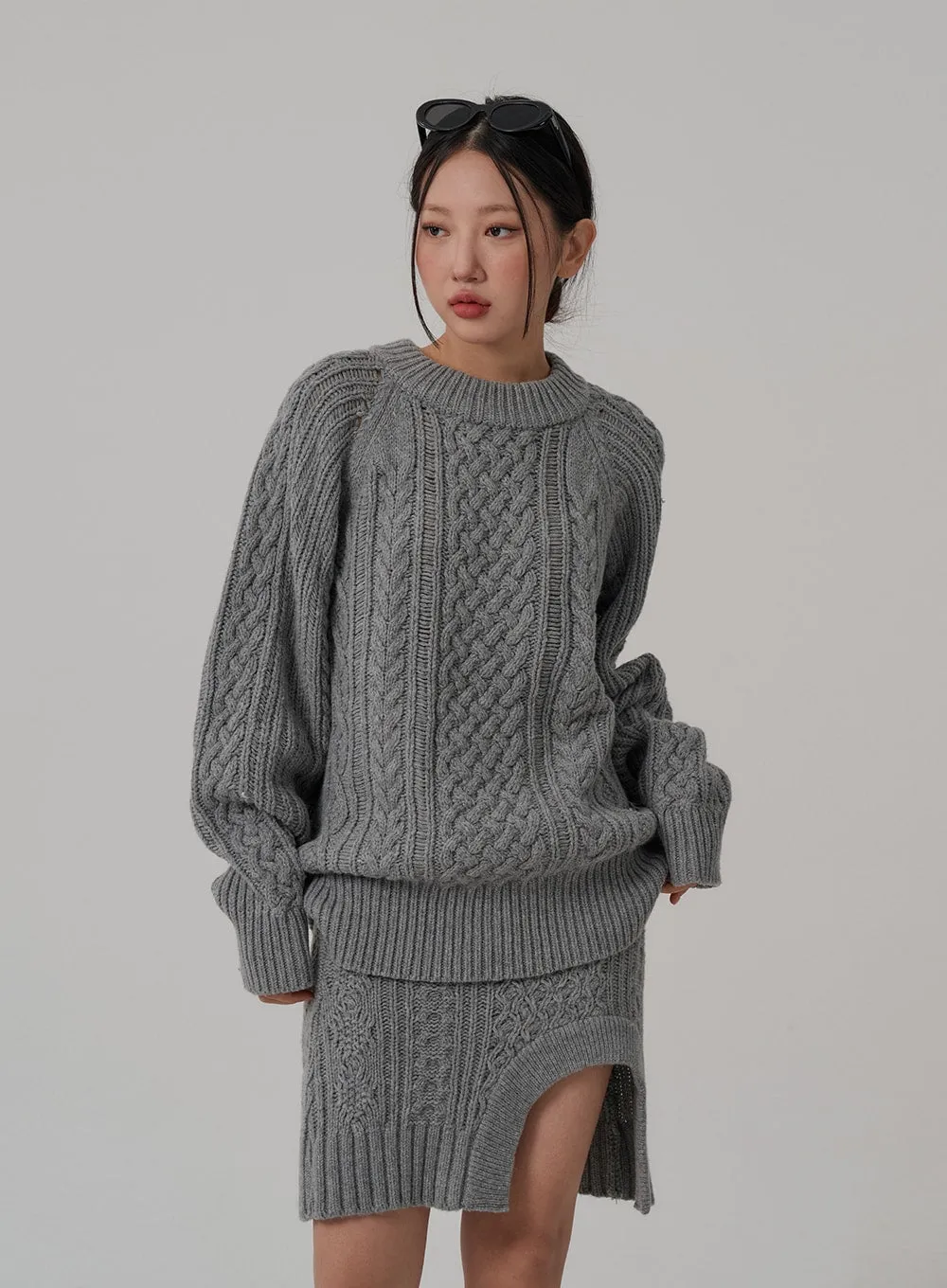 Twist Pattern Oversize Knit CN03 sold by Lewkin product image thumbnail 4
