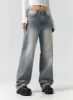 Vintage Washed Wide Jeans CS308 sold by Lewkin