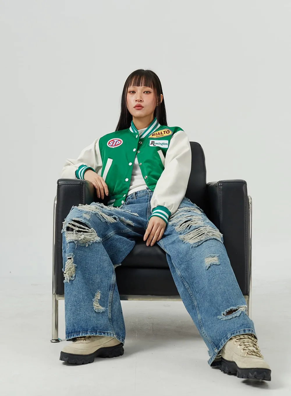 Ripped Baggy Jeans CM317 sold by Lewkin