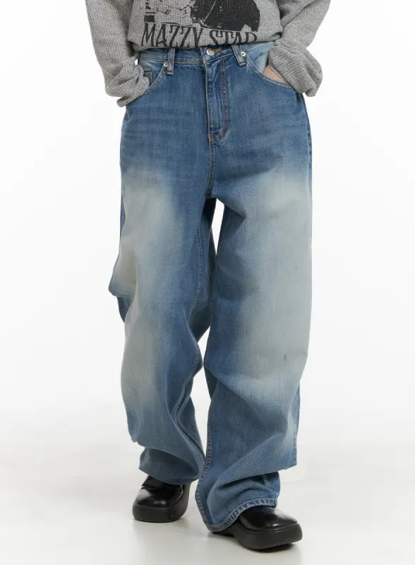 Comfy Wide Fit Baggy Jeans CA408 sold by Lewkin