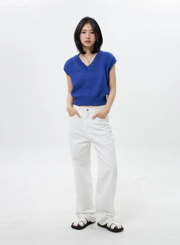 Wide Leg Cotton Pants OY304 sold by Lewkin