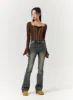 Round Neck Solid Lace Corset Long Sleeve CD322 sold by Lewkin