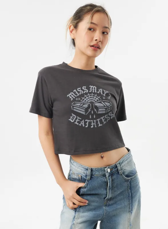 Cropped Crewneck Tee CU302 sold by Lewkin